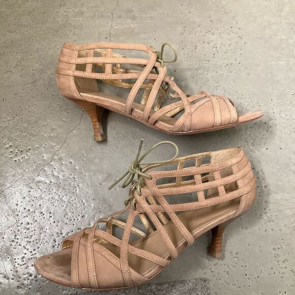 Stuart Wietzman Suede Gladiator Heels - Picture 2 of 9
